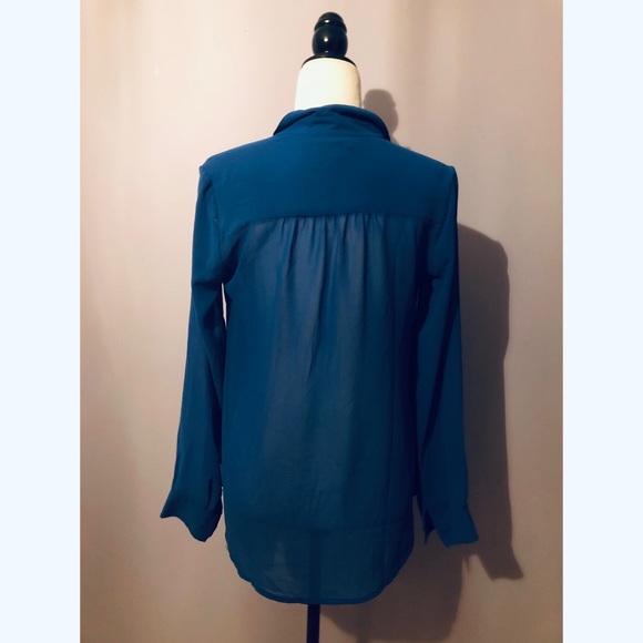Urban Outfitters silence & noise sheer blue blouse - Picture 4 of 4